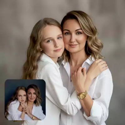 Промт для семейного портрета с мамой для Алисы AI