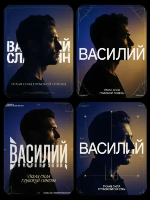 Премиальный редакционный постер — профиль