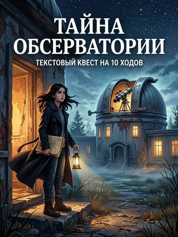 Тайна старой обсерватории — текстовая ролевая игра (КВЕСТ)